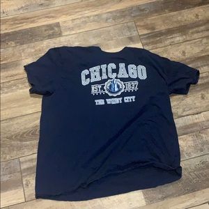 chicago navy blue soft & short sleeve tshirt